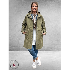 Kaffe Curve Regen Parka Sofia Dusky Green
